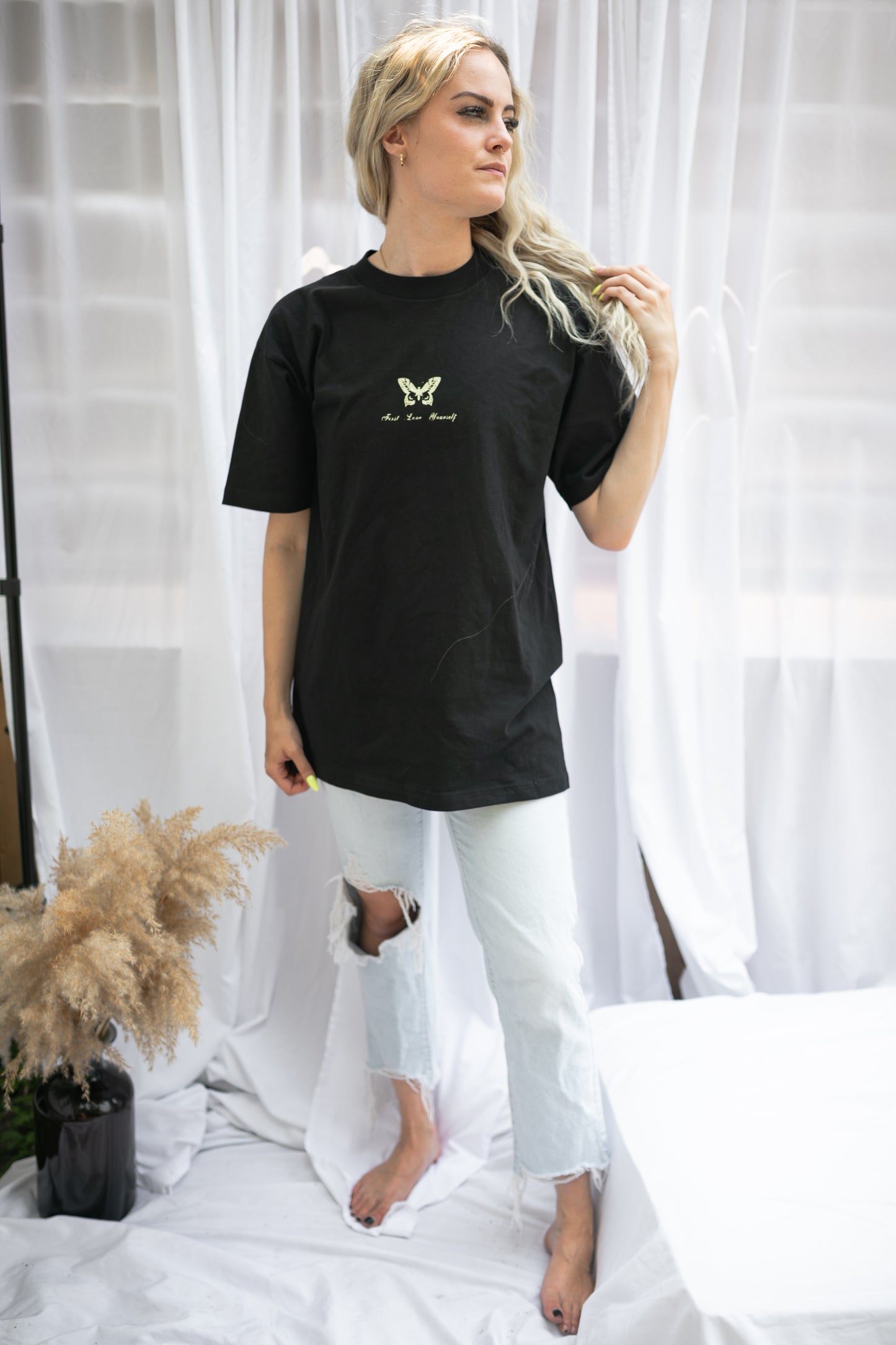 Take off butterfly tee