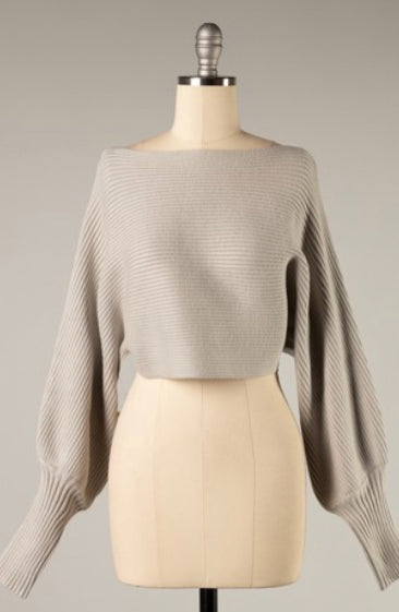 Ribbed crop sweater